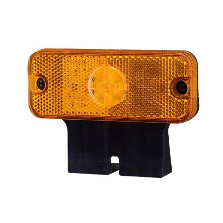 Markeringslygte LED gul 9-32V med holder, 500mm kabel Snap-In, til Scanvogn