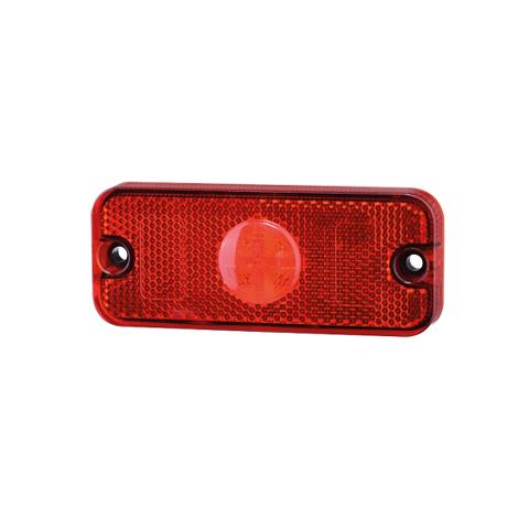 Markeringslygte LED rød 9-32V uden holder, 2500mm kabel Snap-In, til Scanvogn