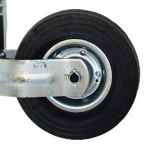 Hjul til støttehjul 200x60 Knott gummi/stålfælg nav Ø20x58mm